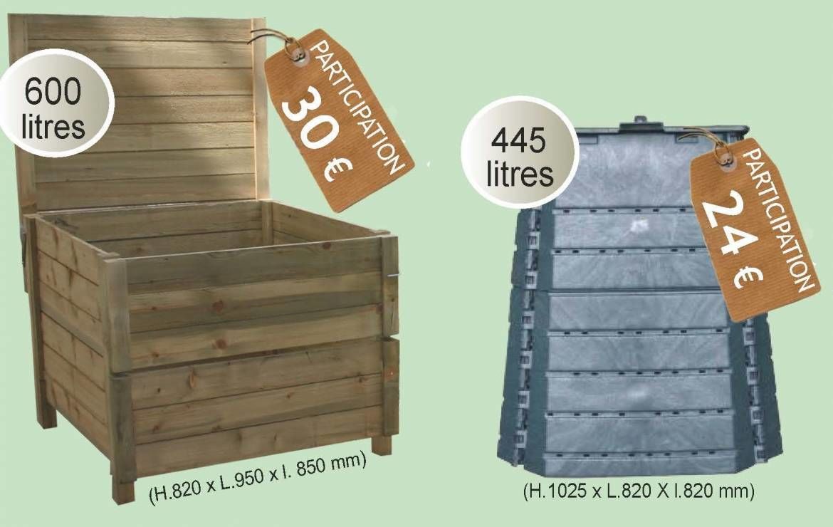 Composteur bois - 850 Litres